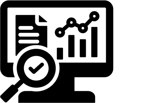 fuel management system black icon